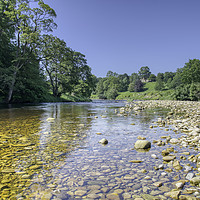 Buy canvas prints of Pebbles On A River Bed by David Smith