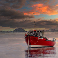Buy canvas prints of Boat In Holy Island Harbour by David Smith