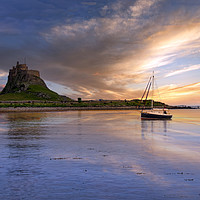 Buy canvas prints of Boat in Holy Island Harbour by David Smith