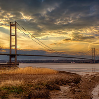 Buy canvas prints of The Humber Bridge From Barton Nature Reserve by David Smith