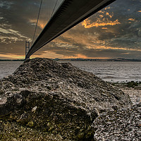 Buy canvas prints of The Humber Bridge From Hessle Foreshore by David Smith