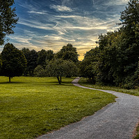 Buy canvas prints of Walk the path into the encroaching Dusk  by David Smith