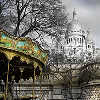 Buy canvas prints of  The Carousel of Sacre Coeur by Eamon Fitzpatrick