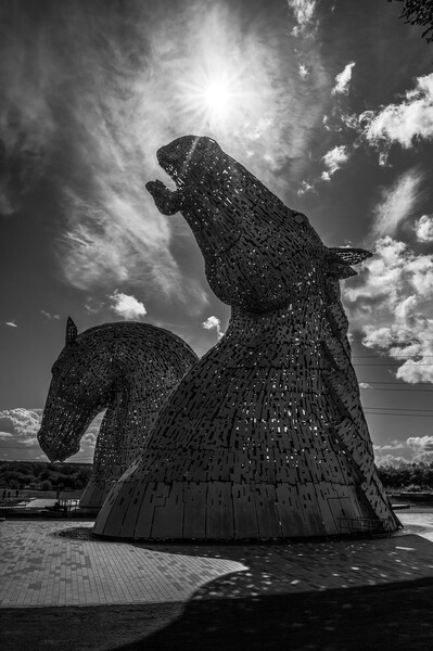 Majestic Horse Sculptures of Scotland Picture Board by Stephen Ward