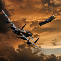 Buy canvas prints of  Fire in the Sky by Stephen Ward