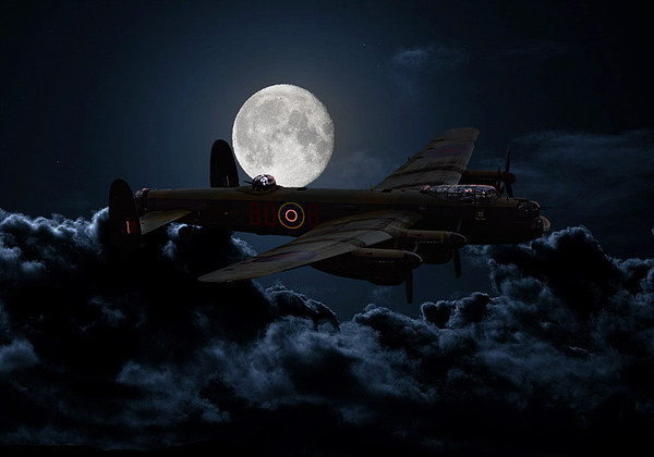  A Bombers Moon Picture Board by Stephen Ward