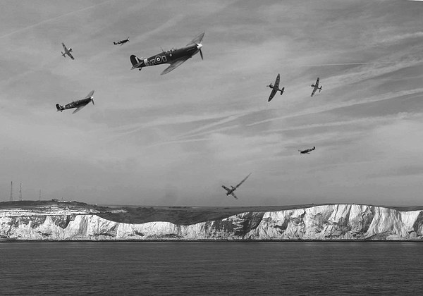  Dogfight over Dover Picture Board by Stephen Ward