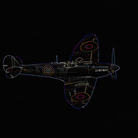 Buy canvas prints of Neon Spitfire by Stephen Ward