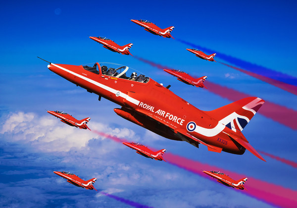 Red Arrows Picture Board by Stephen Ward