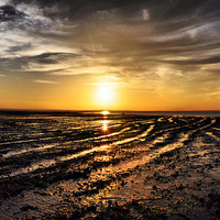 Buy canvas prints of  whitstable moody cloud sunset by pristine_ images