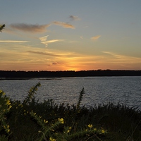 Buy canvas prints of Lovely Dorset Lake Sunset by pristine_ images