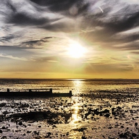 Buy canvas prints of  Whitstable Bay Sunset by pristine_ images