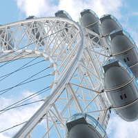 Buy canvas prints of  A Cloudy London Eye by pristine_ images