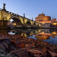 Buy canvas prints of Rome, Ponte Sant'Angelo and Castel Sant'Angelo by Luigi Scuderi
