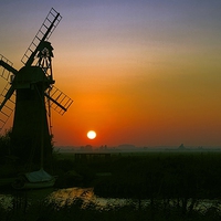 Buy canvas prints of  St. Benet's Sunset by Broadland Photography