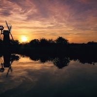 Buy canvas prints of  Turf Fen Sunset by Broadland Photography