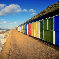 Buy canvas prints of  Cromer Beach Huts by Broadland Photography
