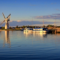 Buy canvas prints of  Evening on the River Thurne by Broadland Photography