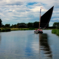 Buy canvas prints of  Wherry on the River Thurne by Broadland Photography