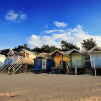 Buy canvas prints of  North Norfolk Beach Huts by Broadland Photography