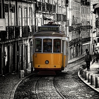 Buy canvas prints of  Narrow Streets of Lisbon by Broadland Photography