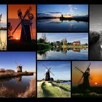 Buy canvas prints of  Norfolk Mill Montage by Broadland Photography
