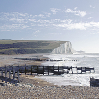 Buy canvas prints of  The Seven Sisters, from Cuckmere Haven by Michael Chandler
