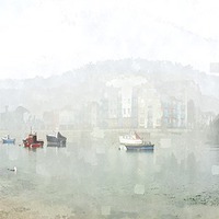 Buy canvas prints of  Shoreham on a calm and misty day ... by Michael Chandler