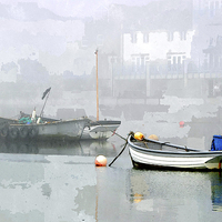 Buy canvas prints of  Boats at Shoreham Harbour by Michael Chandler