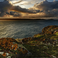 Buy canvas prints of  View of Skomer Island. by Peter Jones