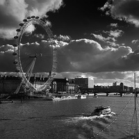 Buy canvas prints of  The London Eye by Peter Jones