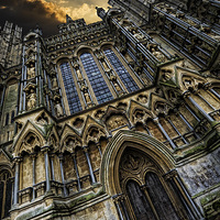 Buy canvas prints of  Dynamic Wells Cathedral by Peter Jones