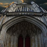 Buy canvas prints of  Winchester Cathedral. by Peter Jones