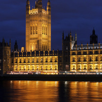 Buy canvas prints of  Houses of Parliament at Night by Peter Jones