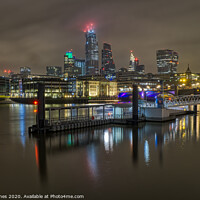 Buy canvas prints of London Skyline at night by Peter Jones