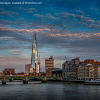 Buy canvas prints of London Shard at Dusk. by Peter Jones