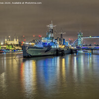 Buy canvas prints of HMS Belfast by Peter Jones