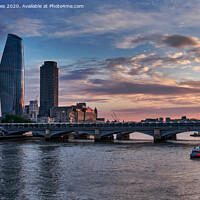 Buy canvas prints of River Thames at twilight. by Peter Jones