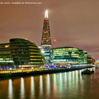 Buy canvas prints of The Shard and City Hall by Peter Jones