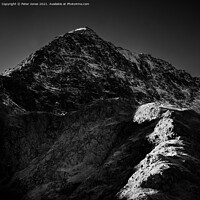 Buy canvas prints of Ascent to Snowdon. by Peter Jones