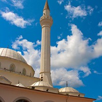 Buy canvas prints of Digital painting of a colouful Turkish Mosque by ken biggs