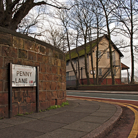 Buy canvas prints of Penny Lane street sign Made famous by the Beatles by ken biggs