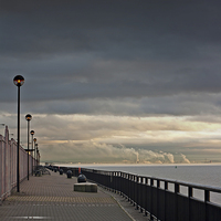 Buy canvas prints of Promenade on the River Mersey, Liverpool, UK. by ken biggs