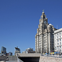 Buy canvas prints of Liverpool's World Heritage status waterfront build by ken biggs