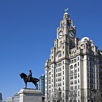 Buy canvas prints of Liverpool's World Heritage status waterfront buildings by ken biggs