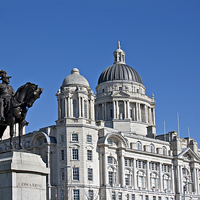 Buy canvas prints of Liverpool's World Heritage status waterfront buildings by ken biggs