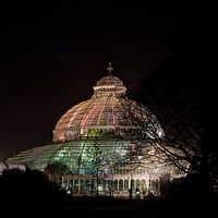 Buy canvas prints of Sefton Park Palm House, Liverpool, England, comple by ken biggs