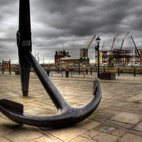 Buy canvas prints of HDR image of a very large ships anchor by ken biggs