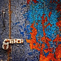 Buy canvas prints of A rusty old metal door by ken biggs
