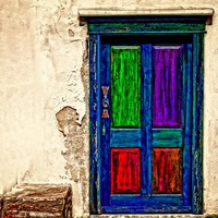 Buy canvas prints of  an old weathered door by ken biggs